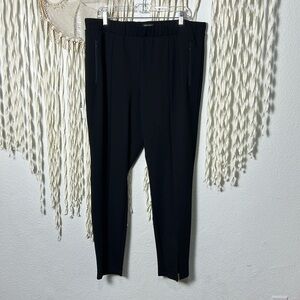 Universal Standard Black Pull on Slit Ankle Pant Size M(18/20)